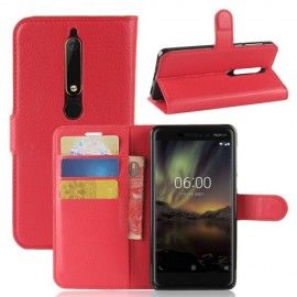 Book Case - Nokia 6.1 (2018) Hoesje - Rood