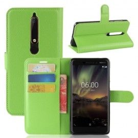 Book Case - Nokia 6.1 (2018) Hoesje - Groen
