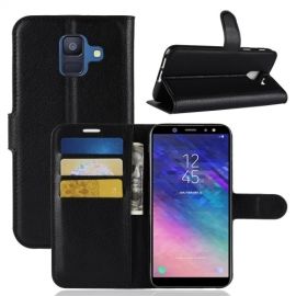 Book Case - Samsung Galaxy A6 (2018) Hoesje - Zwart