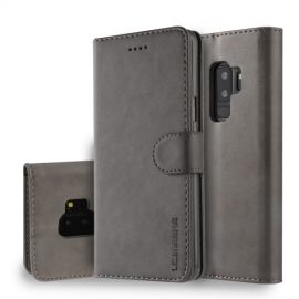 LC.IMEEKE Luxe Book Case - Samsung Galaxy S9 Plus Hoesje - Grijs