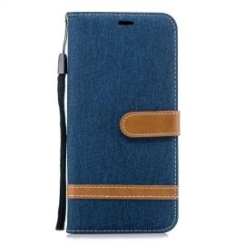Denim Book Case - Samsung Galaxy J4 Plus (2018) Hoesje - Blauw