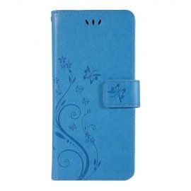 Bloemen Book Case - Samsung Galaxy S10 Hoesje - Blauw