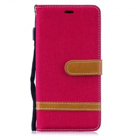 Denim Book Case - Samsung Galaxy S10 Hoesje - Rood