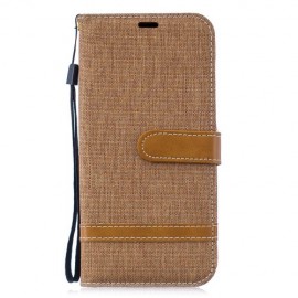 Denim Book Case - Huawei P30 Lite Hoesje - Khaki