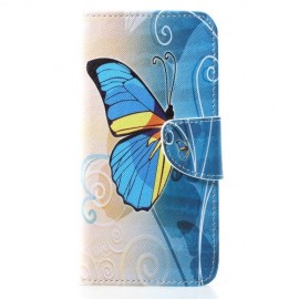 Book Case Huawei P30 Lite Hoesje - Blauwe Vlinder