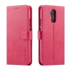 LC.IMEEKE Luxe Book Case - Huawei Mate 20 Lite Hoesje - Roze