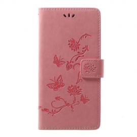 Bloemen Book Case - Samsung Galaxy A70 Hoesje - Pink