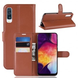 Book Case - Samsung Galaxy A50 / A30s Hoesje - Bruin