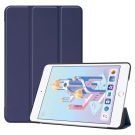 Tri-Fold Book Case met Wake/Sleep - iPad Mini 4 / 5 Hoesje - Donkerblauw
