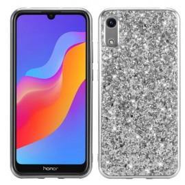 Glitter Back Cover - Huawei Y6 (2019) Hoesje - Grijs