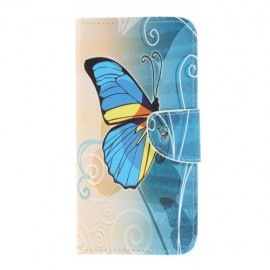 Book Case - Samsung Galaxy A10 Hoesje - Blauwe Vlinder