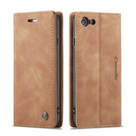 CaseMe Book Case - iPhone SE (2020 / 2022) / 8 / 7 Hoesje - Bruin