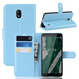 Book Case - Nokia 1 Plus Hoesje - Lichtblauw
