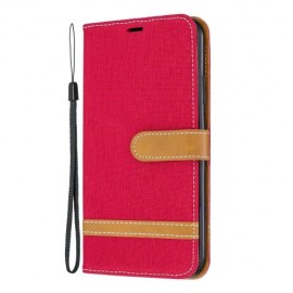 Denim Book Case - iPhone 11 Pro Max Hoesje - Rood