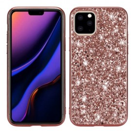 Glitter Back Cover - iPhone 11 Pro Hoesje - Rose Gold
