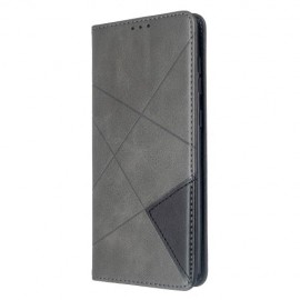Geometric Book Case - Samsung Galaxy A71 Hoesje - Grijs