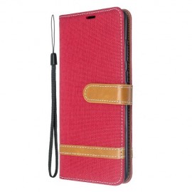 Denim Book Case - Samsung Galaxy S20 Plus Hoesje - Rood