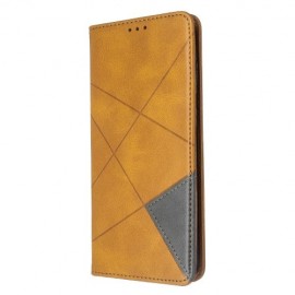 Geometric Book Case - Samsung Galaxy S20 Plus Hoesje - Bruin