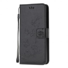 Bloemen & Vlinders Book Case - Samsung Galaxy S20 Ultra Hoesje - Zwart