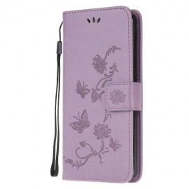 Bloemen & Vlinders Book Case - Samsung Galaxy S20 Ultra Hoesje - Lila