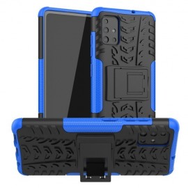 Rugged Kickstand Back Cover - Samsung Galaxy A51 Hoesje - Blauw