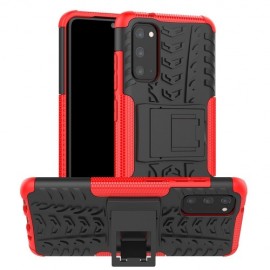Rugged Kickstand Back Cover - Samsung Galaxy S20 Hoesje - Rood