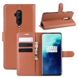 Book Case - OnePlus 7T Pro Hoesje - Bruin