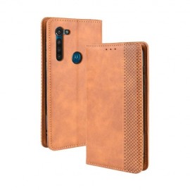 Vintage Book Case - Motorola Moto G8 Power Hoesje - Bruin