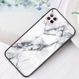 Marble Glass Back Cover - Huawei P40 Lite Hoesje
