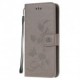 Coverup Bloemen & Vlinders Book Case - Samsung Galaxy A41 Hoesje - Taupe Grijs