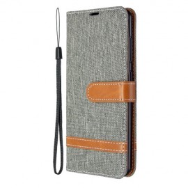 Denim Book Case Samsung Galaxy A41 Hoesje - Grijs