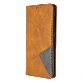Geometric Book Case Samsung Galaxy A41 Hoesje - Bruin