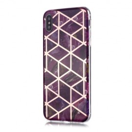 Marble Design TPU iPhone Xs / X Hoesje - Violet