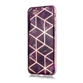 Coverup Marble Design TPU Back Cover - iPhone SE (2022/2020), iPhone 8 / 7 Hoesje - Violet