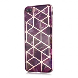 Marble Design TPU iPhone 8 Plus / 7 Plus Hoesje - Violet