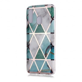 Coverup Marble Design TPU Back Cover - Samsung Galaxy A20e Hoesje - Mint