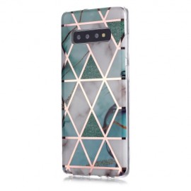 Coverup Marble Design TPU Back Cover - Samsung Galaxy S10 Plus Hoesje - Mint