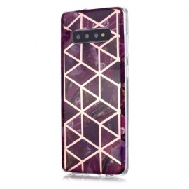 Coverup Marble Design TPU Back Cover - Samsung Galaxy S10 Plus Hoesje - Violet